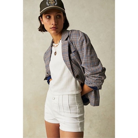 NWT Free People Jayde High Rise Denim Jean Shorts We The Free Pure White 24 - Picture 8 of 10